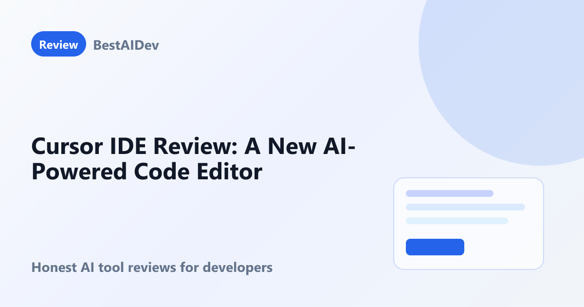 Cursor IDE Review: A New AI-Powered Code Editor