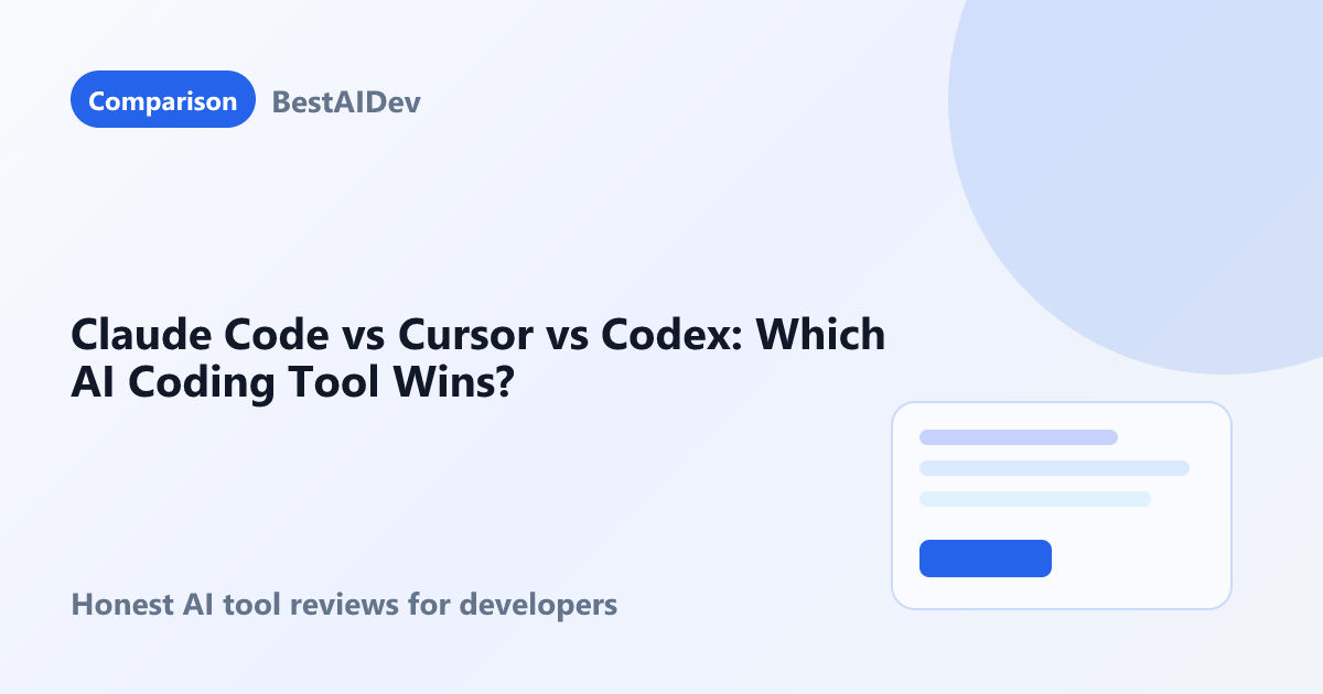 Claude Code vs Cursor vs Codex: Which AI Coding Tool Wins?